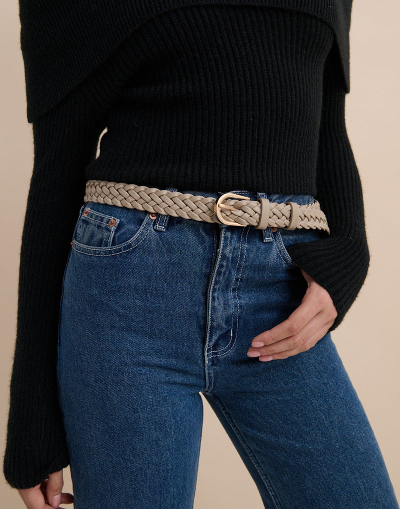 Rosanonde Braided belt - Stone