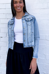 Frayed hem Denim Jacket