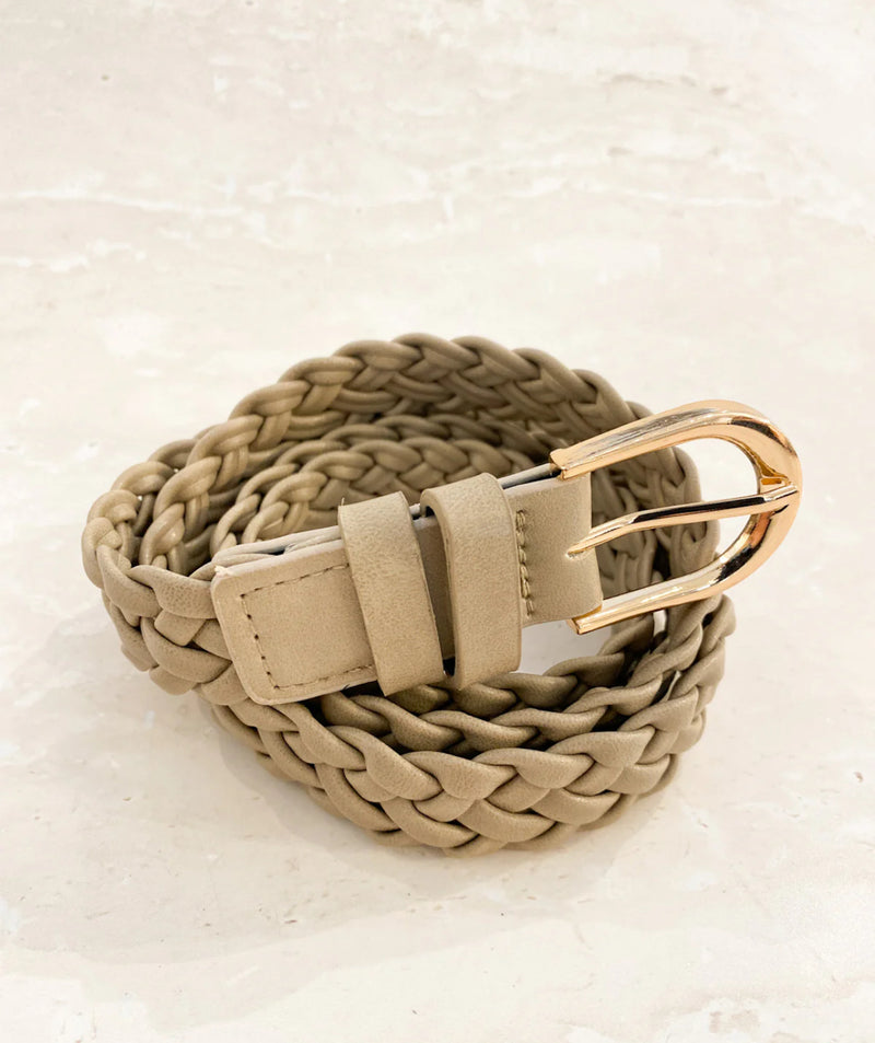 Rosanonde Braided belt - Stone