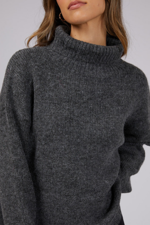 Emmy Roll Neck Sweater - grey | By Jorge