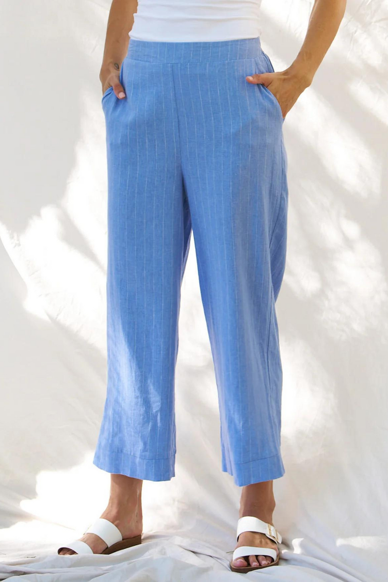 Parker Pant - Berry Blue Stripe