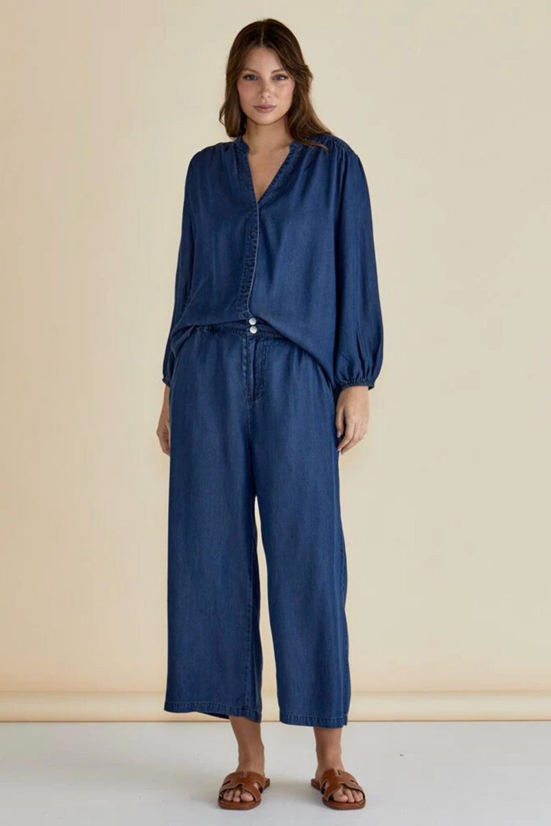 Rio Relaxed Pant - Dark Indigo | Betty Basics