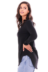 Megan Long Sleeve Top - Black