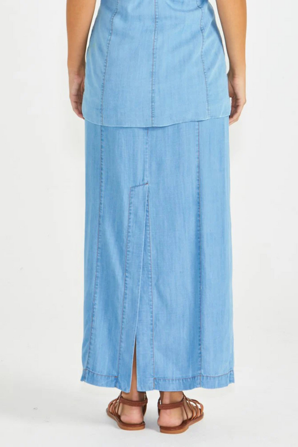 SASS Seville Maxi Skirt - Chambray