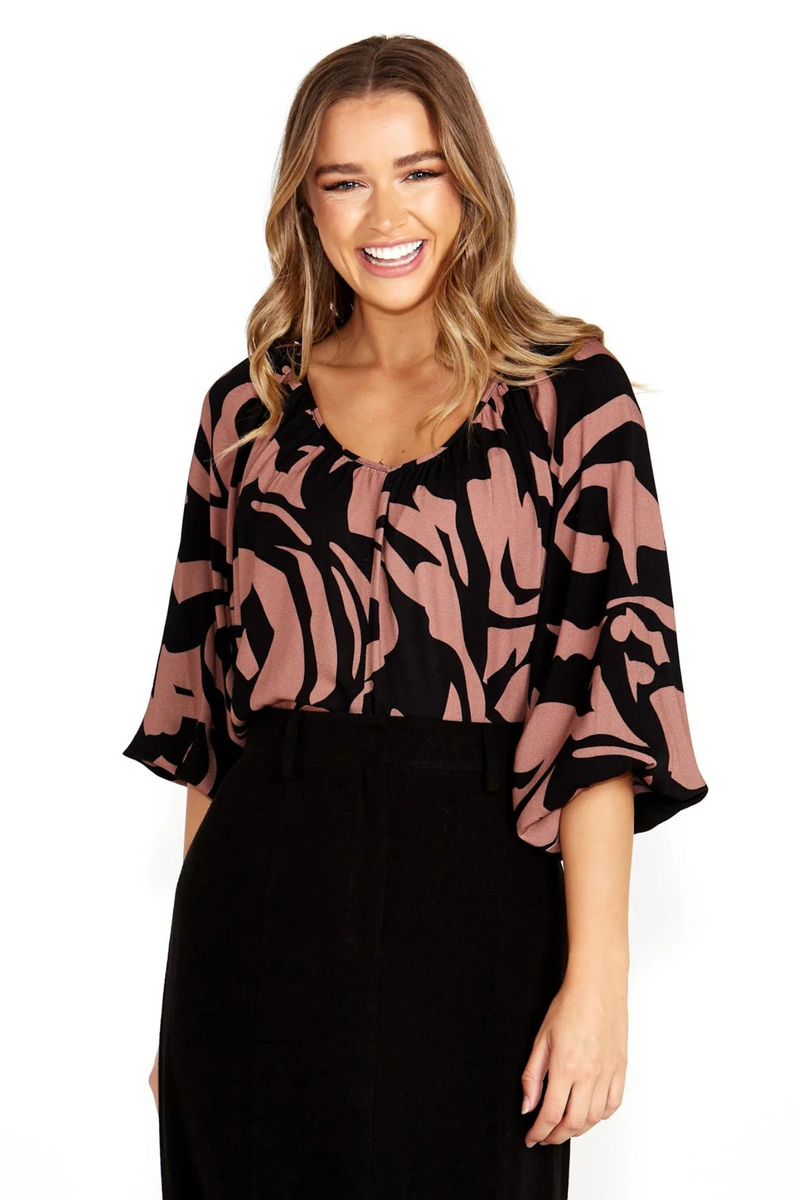 SASS Joelle Boho Top - Abstract