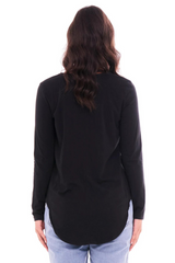 Megan Long Sleeve Top - Black