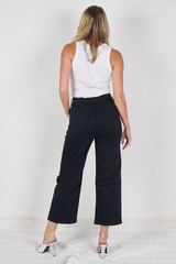 Wakkee wide leg black jean