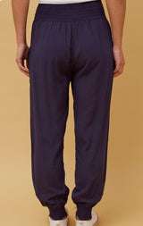 SOLID HAREM PANTS - NAVY