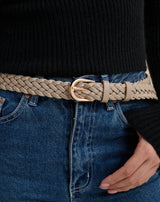 Rosanonde Braided belt - Stone