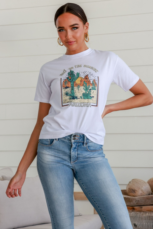 Arizona Sunrise Tee - Cactus