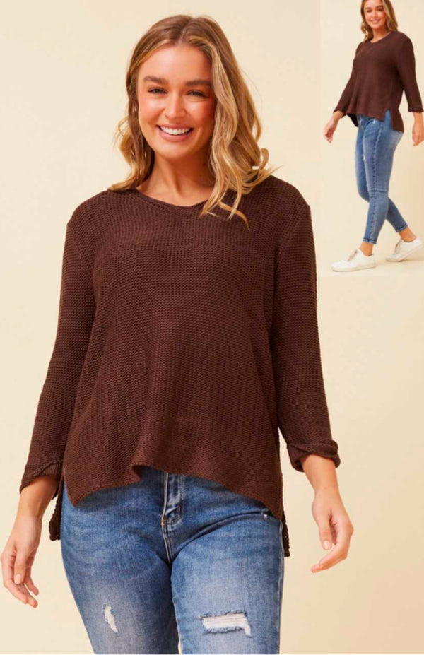 Karina Knit Jumper - Chocolate