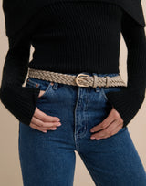 Rosanonde Braided belt - Stone