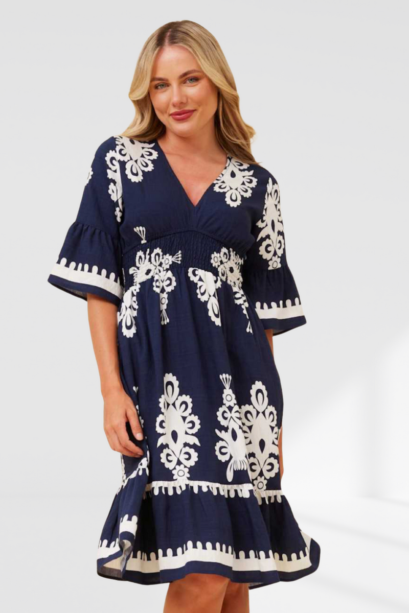 Nora Dress - Navy