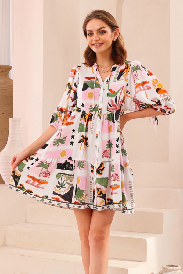 Gigi Dress - Tropical Print