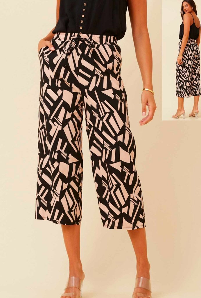 Emery Pants - Abstract Black/Nude