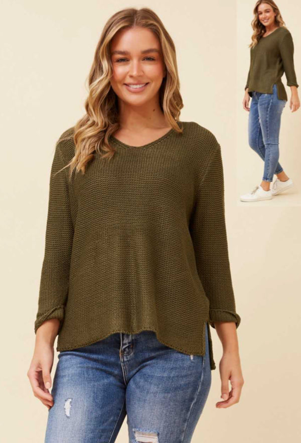 Karina Knit Jumper - Khaki