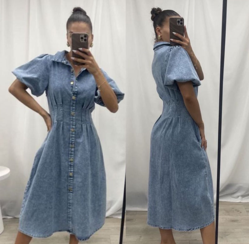 Marnie denim dress- light denim