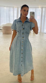 Marnie denim dress- light denim