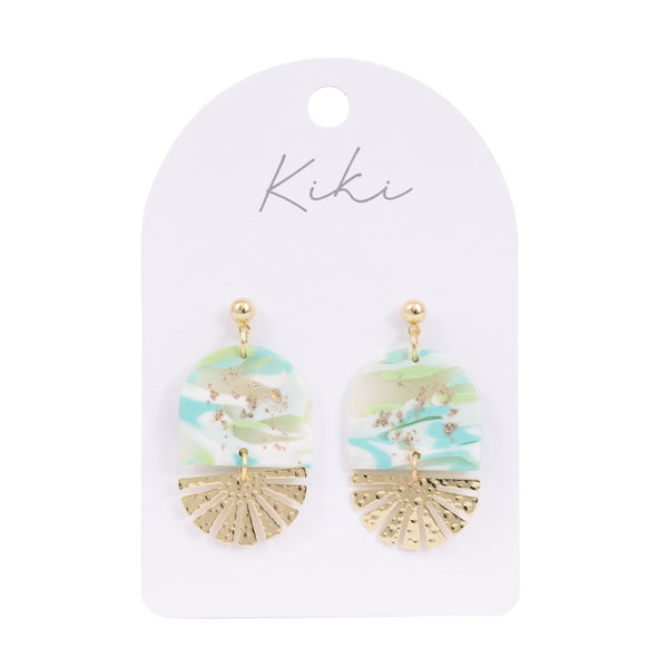 Kiki aqua shimmer earrings