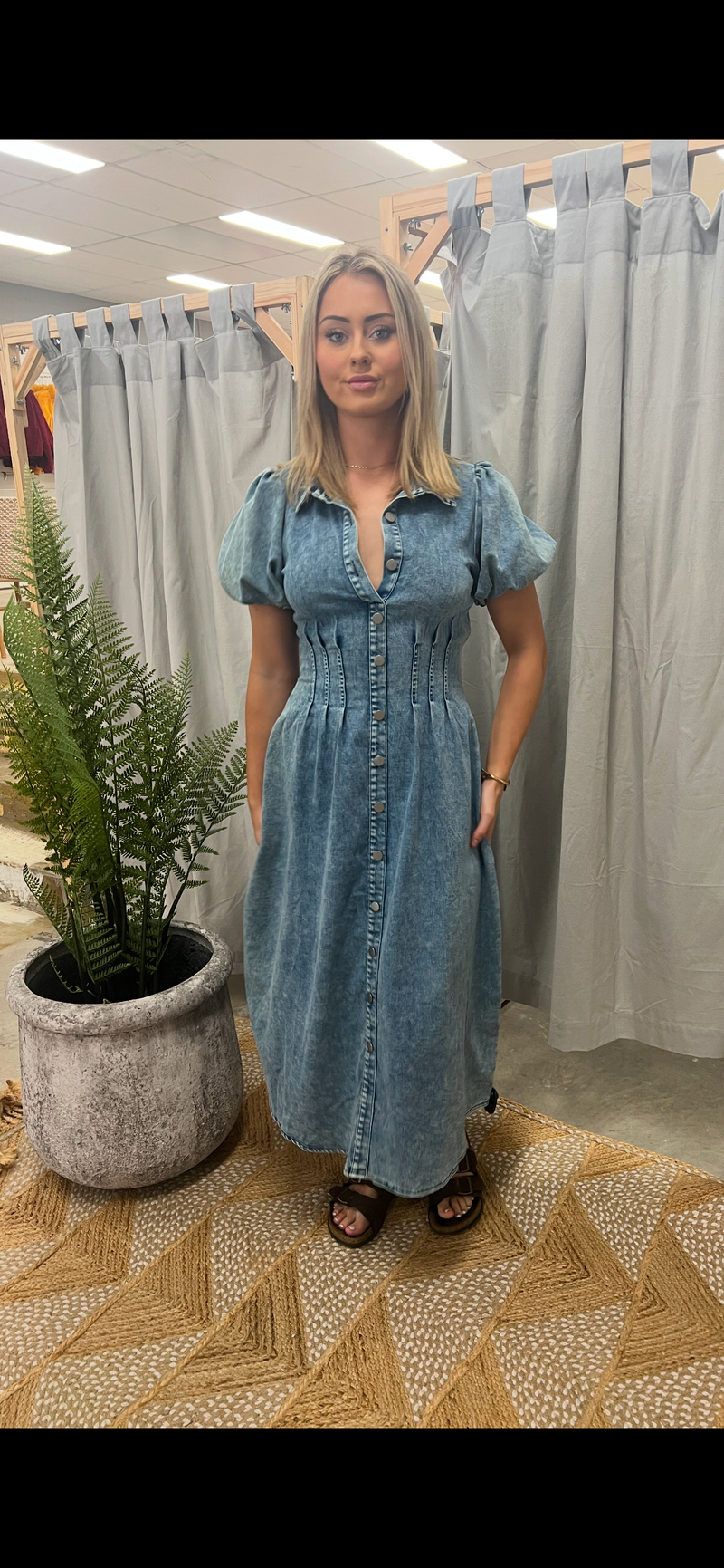 Marnie denim dress- light denim