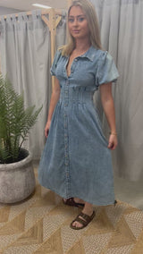 Marnie denim dress- light denim